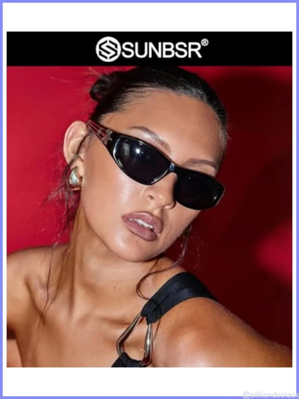 Y2K Star Wrap Around Sunglasses UV400 Full Frame Narrow Fit Rave Festival